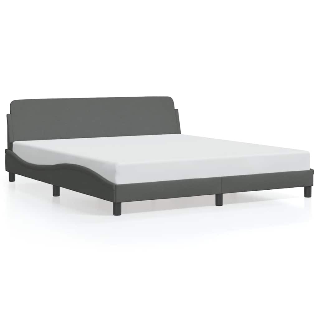 Bedframe "Dover" stof donkergrijs 152x203 cm