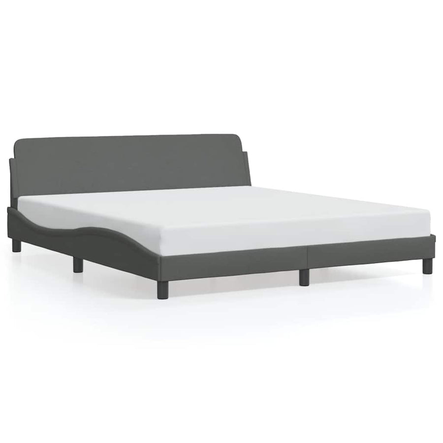 Bedframe "Dover" stof donkergrijs 152x203 cm