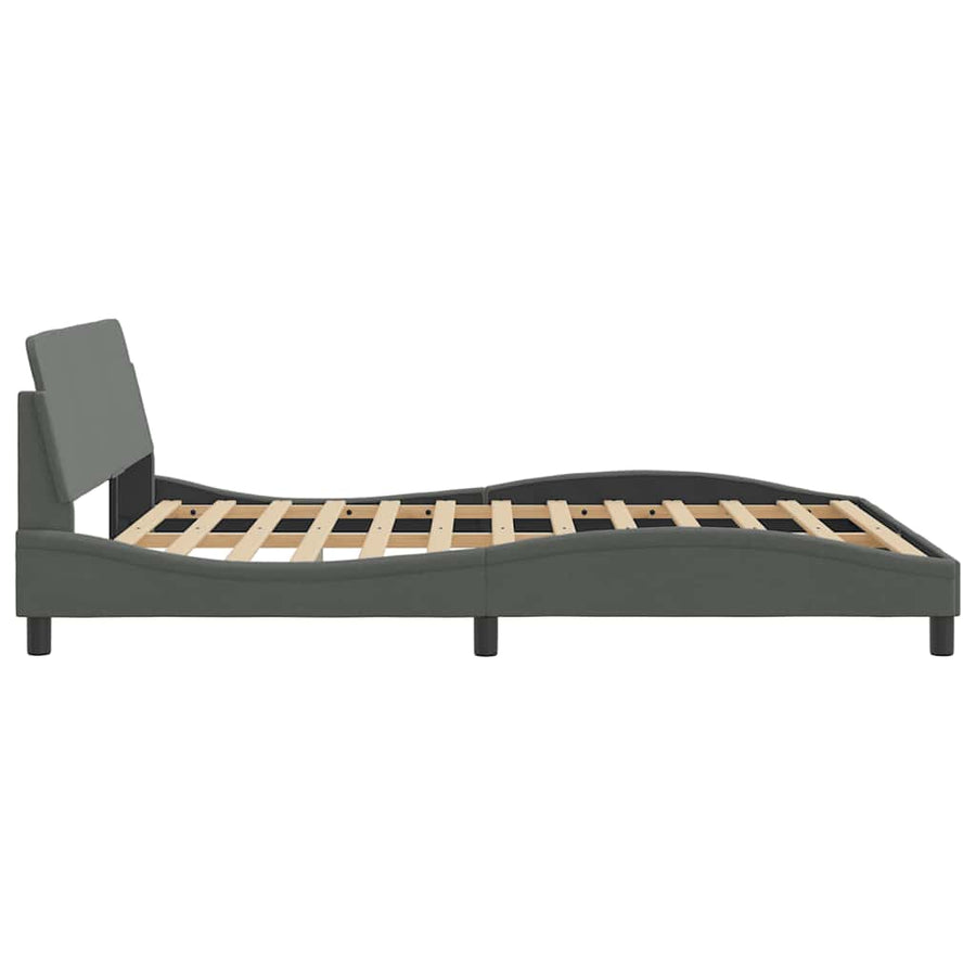 Bedframe "Dover" stof donkergrijs 152x203 cm