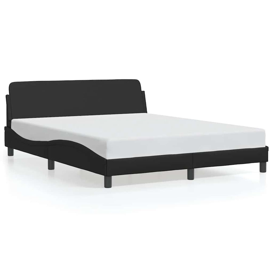 Bedframe "Dover" kunstleer zwart 152x203 cm