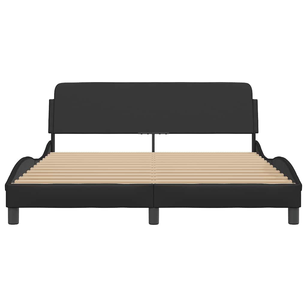 Bedframe "Dover" kunstleer zwart 152x203 cm