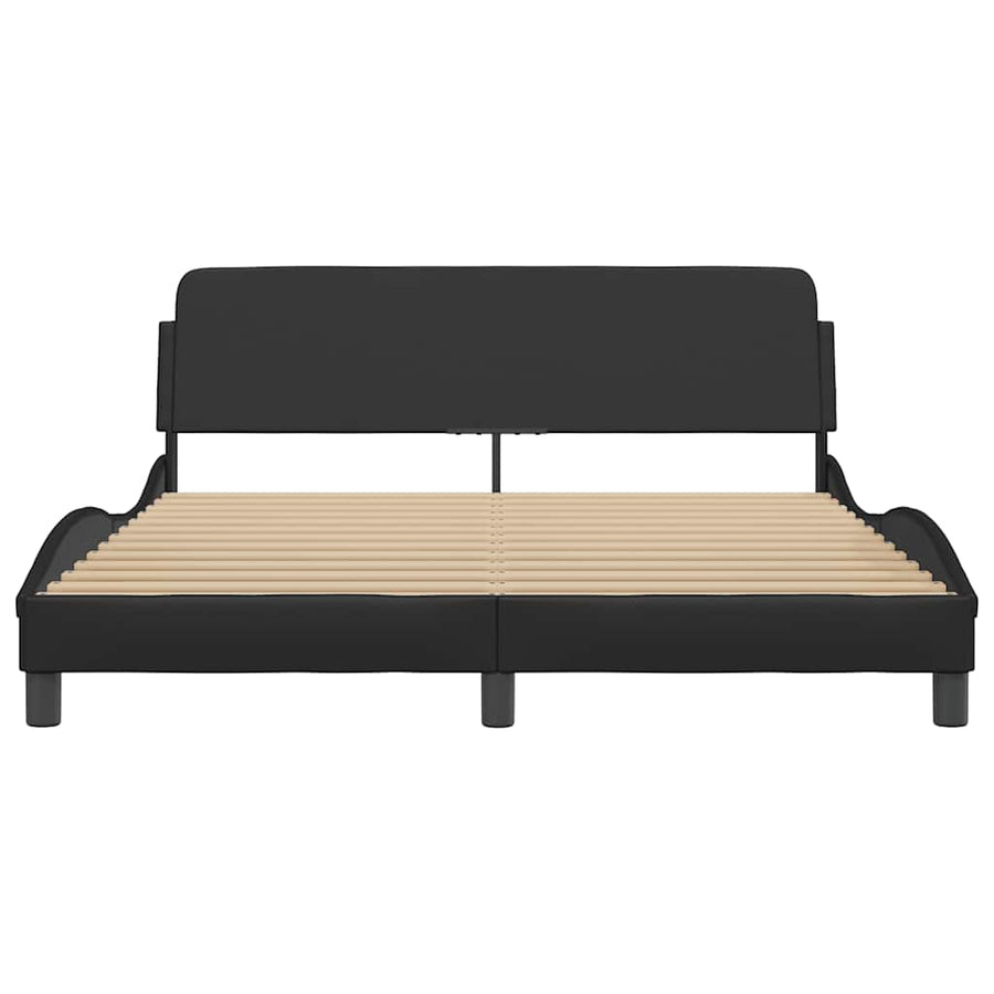 Bedframe "Dover" kunstleer zwart 152x203 cm
