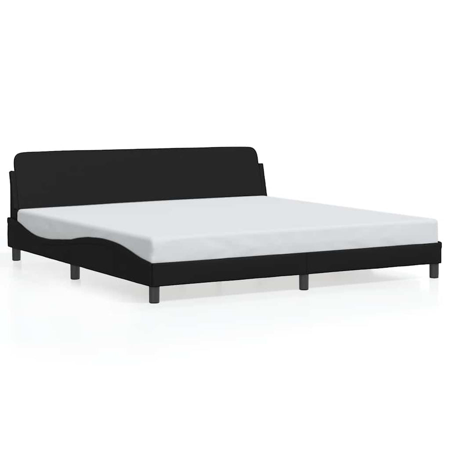 Bedframe "Dover" kunstleer zwart 193x203 cm
