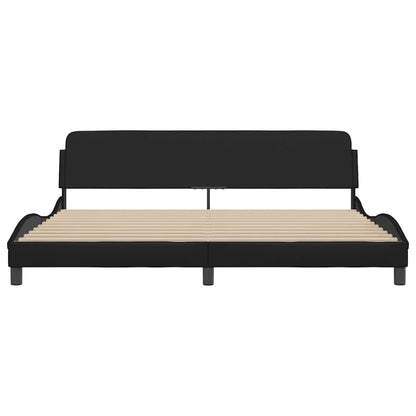 Bedframe "Dover" kunstleer zwart 193x203 cm