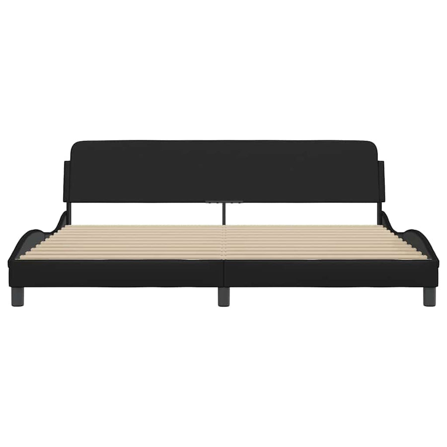 Bedframe "Dover" kunstleer zwart 193x203 cm
