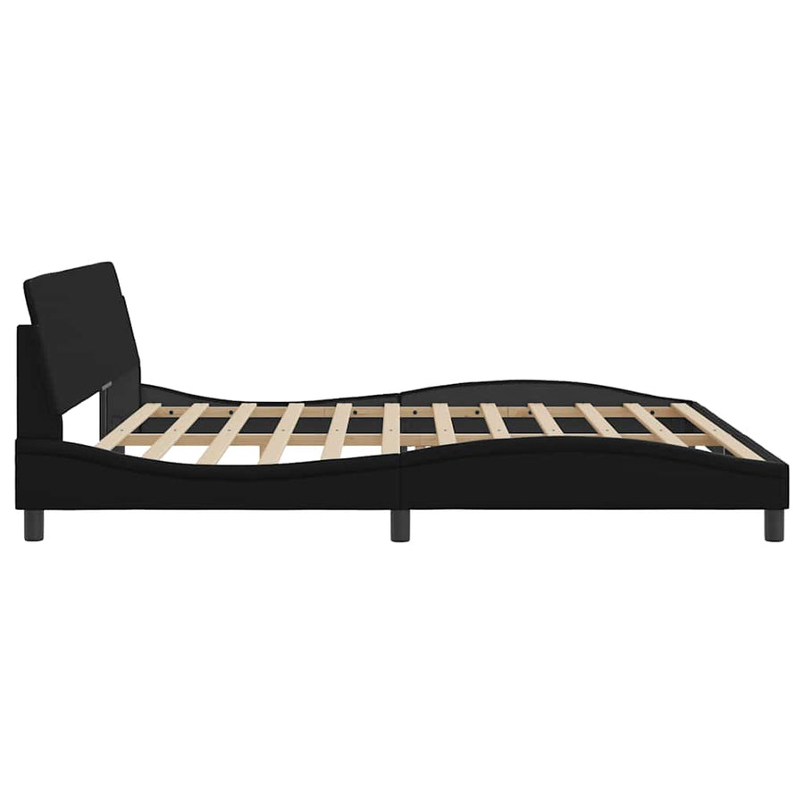 Bedframe "Dover" kunstleer zwart 193x203 cm