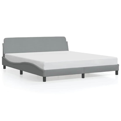 Bedframe "Dover" stof lichtgrijs 183x213 cm