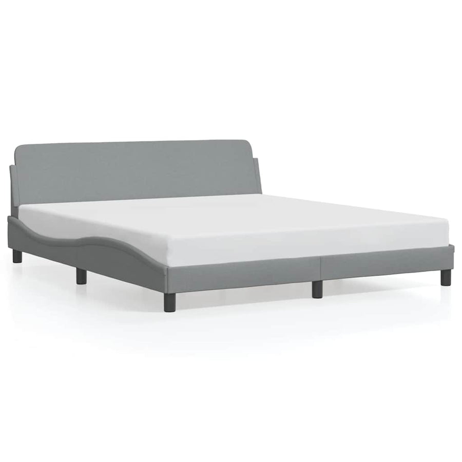 Bedframe "Dover" stof lichtgrijs 183x213 cm