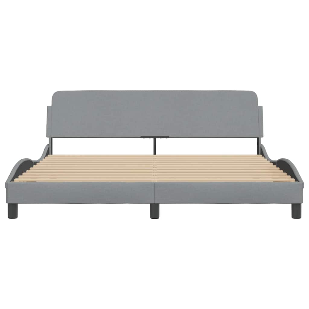 Bedframe "Dover" stof lichtgrijs 183x213 cm