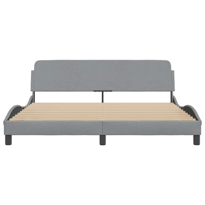 Bedframe "Dover" stof lichtgrijs 183x213 cm