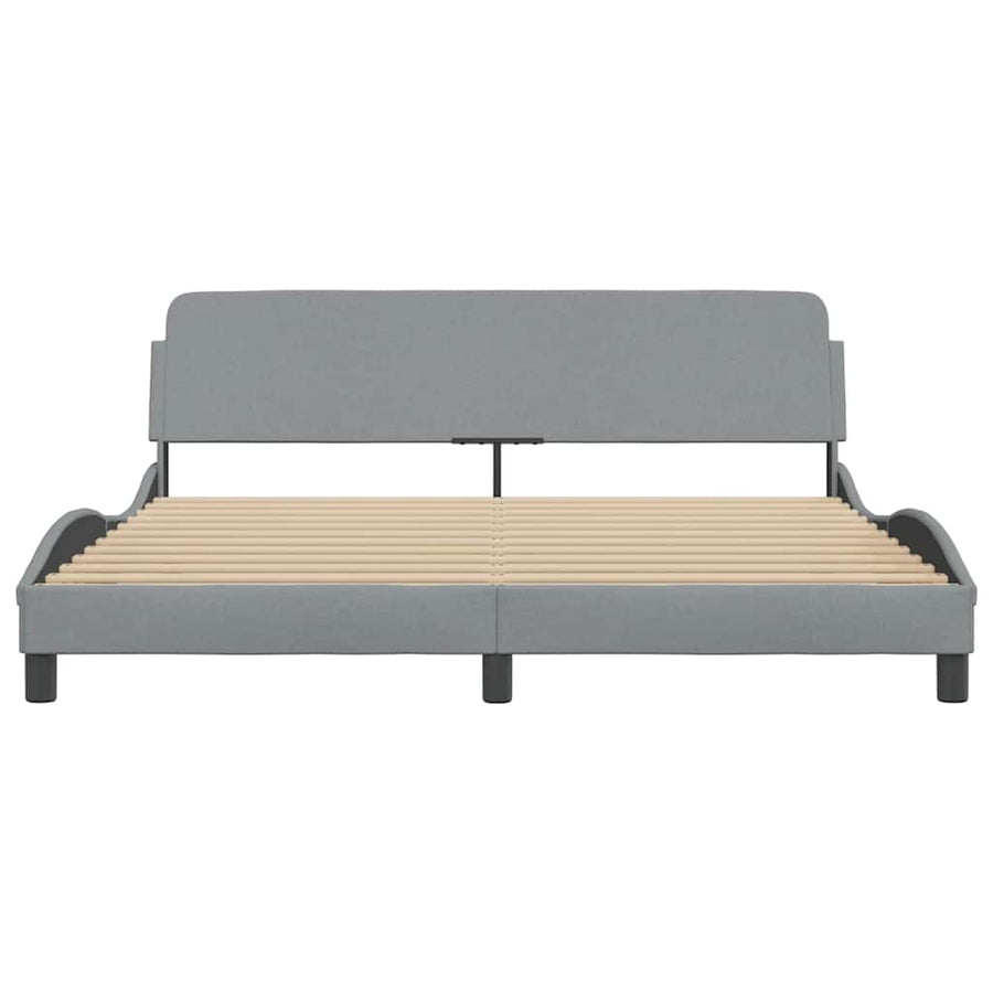 Bedframe "Dover" stof lichtgrijs 183x213 cm