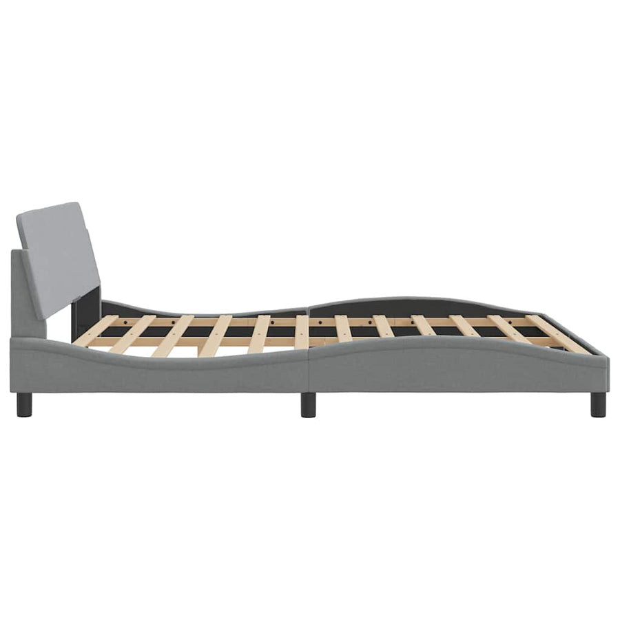 Bedframe "Dover" stof lichtgrijs 183x213 cm