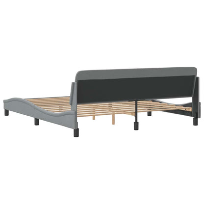 Bedframe "Dover" stof lichtgrijs 183x213 cm