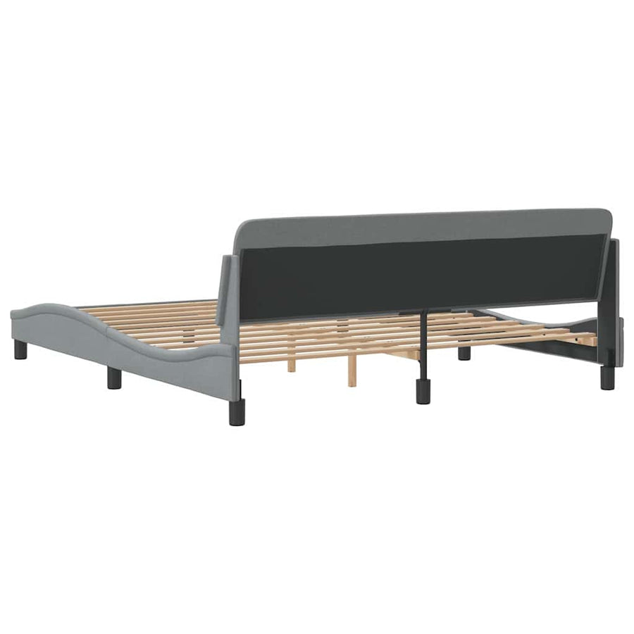 Bedframe "Dover" stof lichtgrijs 183x213 cm