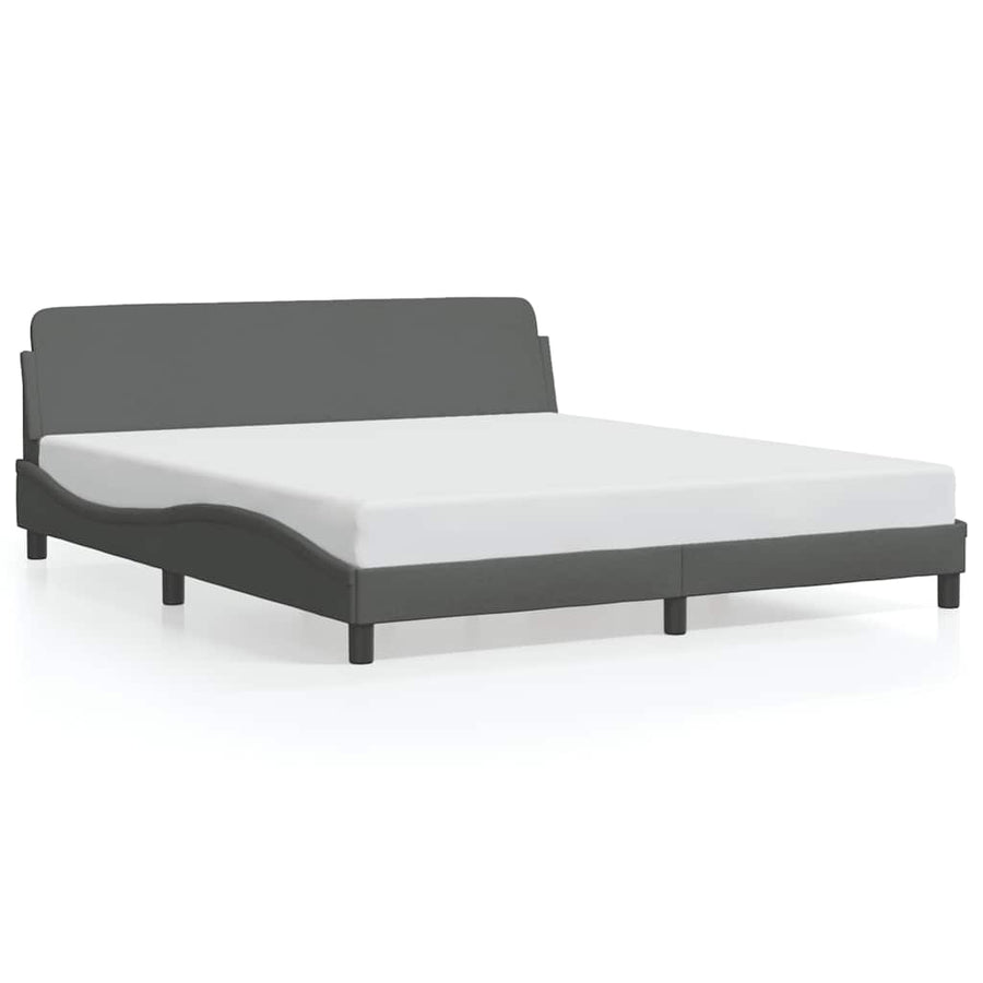 Bedframe "Dover" stof donkergrijs 183x213 cm