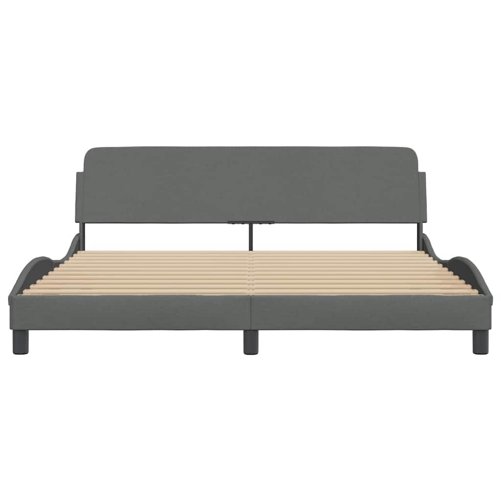 Bedframe "Dover" stof donkergrijs 183x213 cm