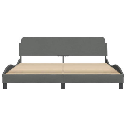 Bedframe "Dover" stof donkergrijs 183x213 cm