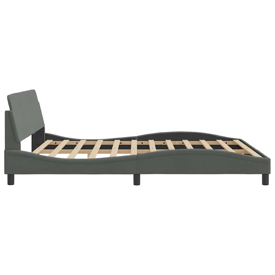 Bedframe "Dover" stof donkergrijs 183x213 cm