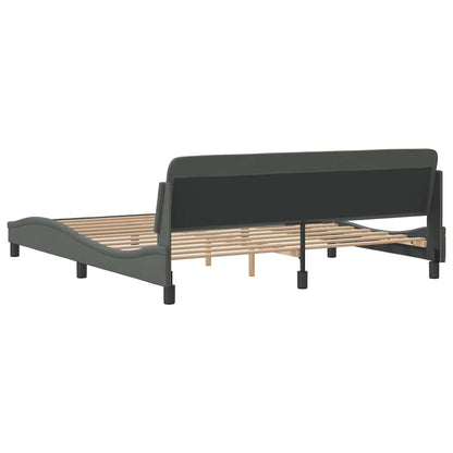 Bedframe "Dover" stof donkergrijs 183x213 cm