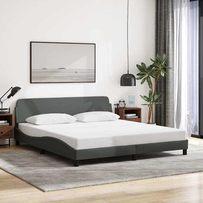 Bedframe "Dover" stof donkergrijs 183x213 cm