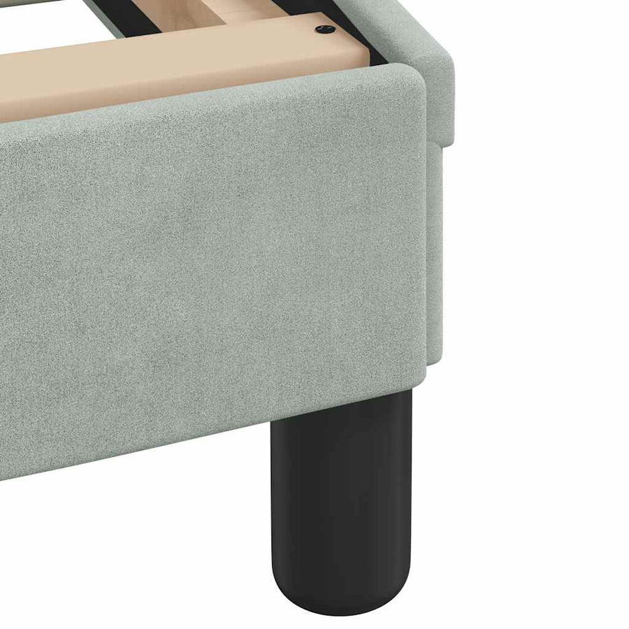 Bedframe "Dover" fluweel lichtgrijs 183x213 cm