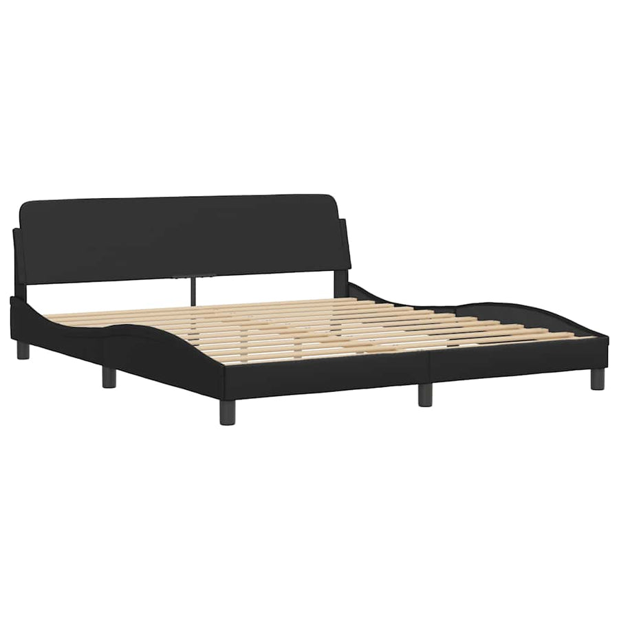 Bedframe "Dover" kunstleer zwart 183x213 cm