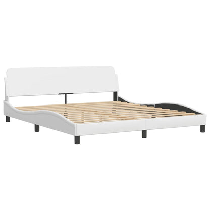 Bedframe "Dover" kunstleer wit 183x213 cm