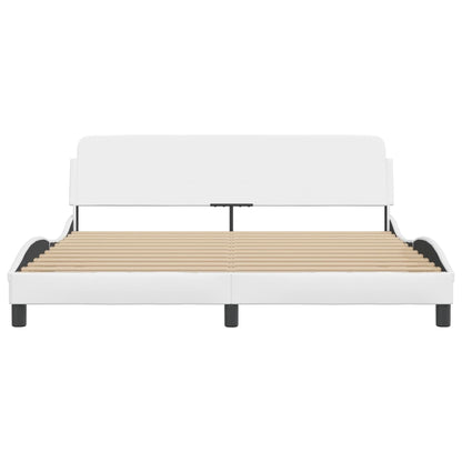 Bedframe "Dover" kunstleer wit 183x213 cm