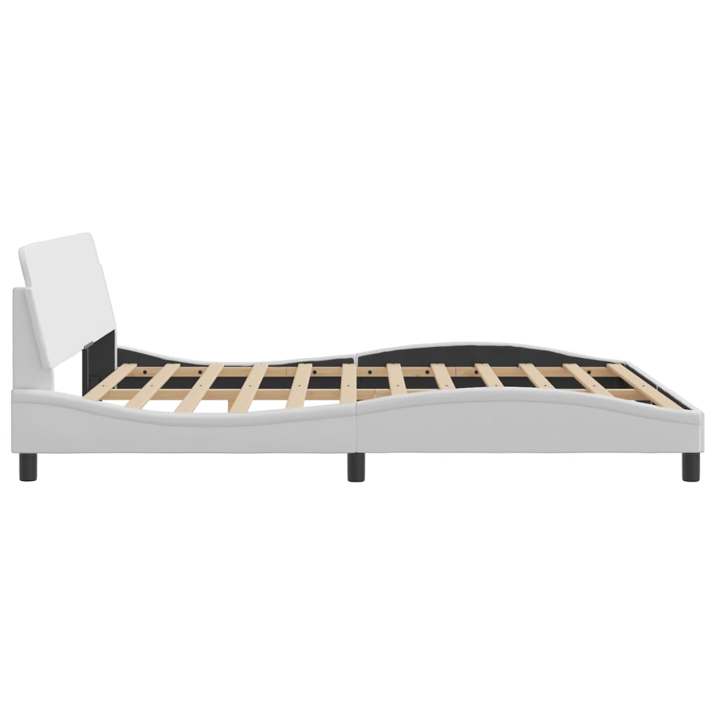 Bedframe "Dover" kunstleer wit 183x213 cm