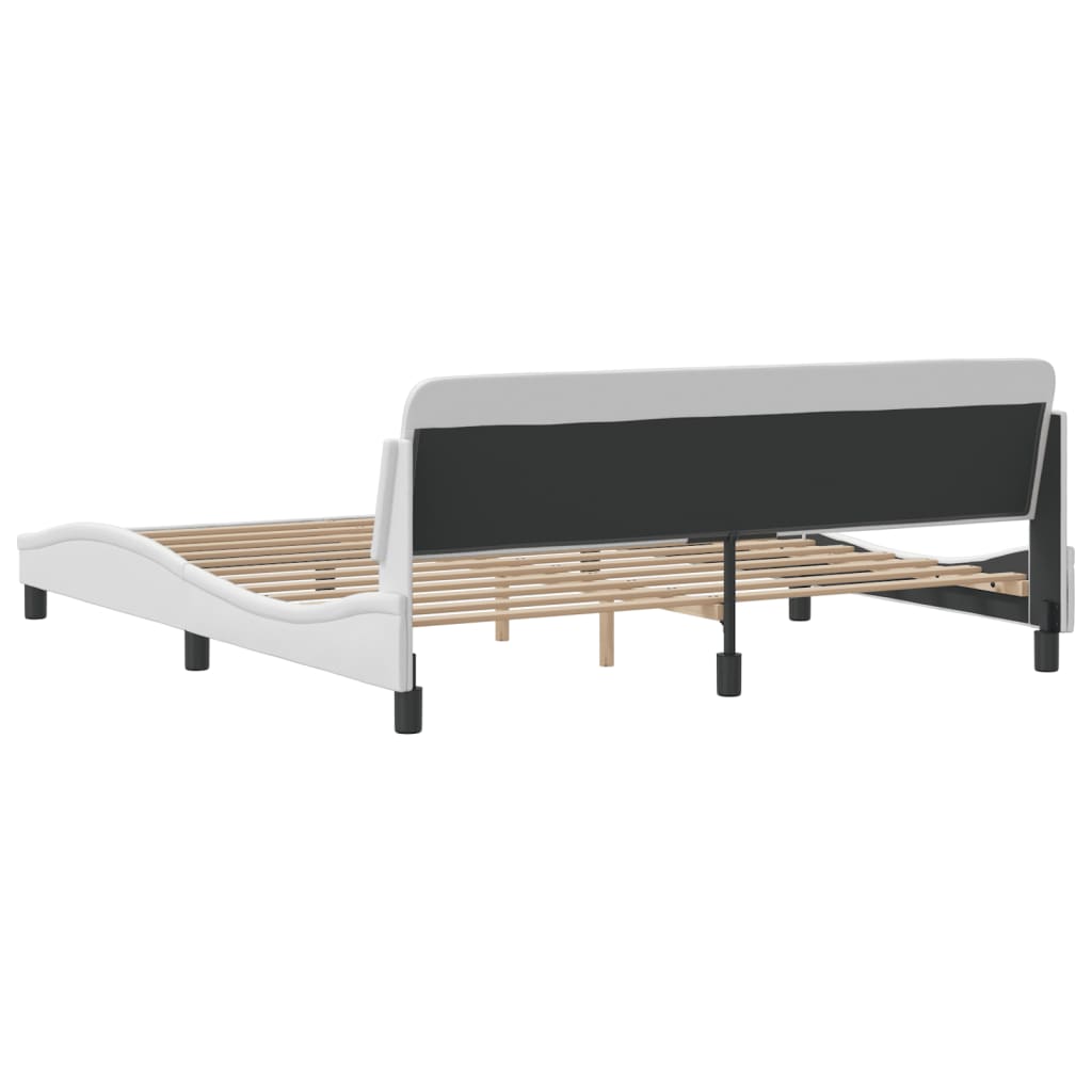Bedframe "Dover" kunstleer wit 183x213 cm
