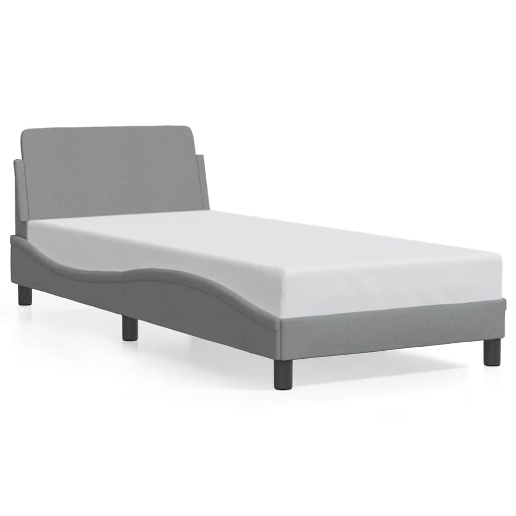 Bedframe Dover lichtgrijs 90x190 cm stof