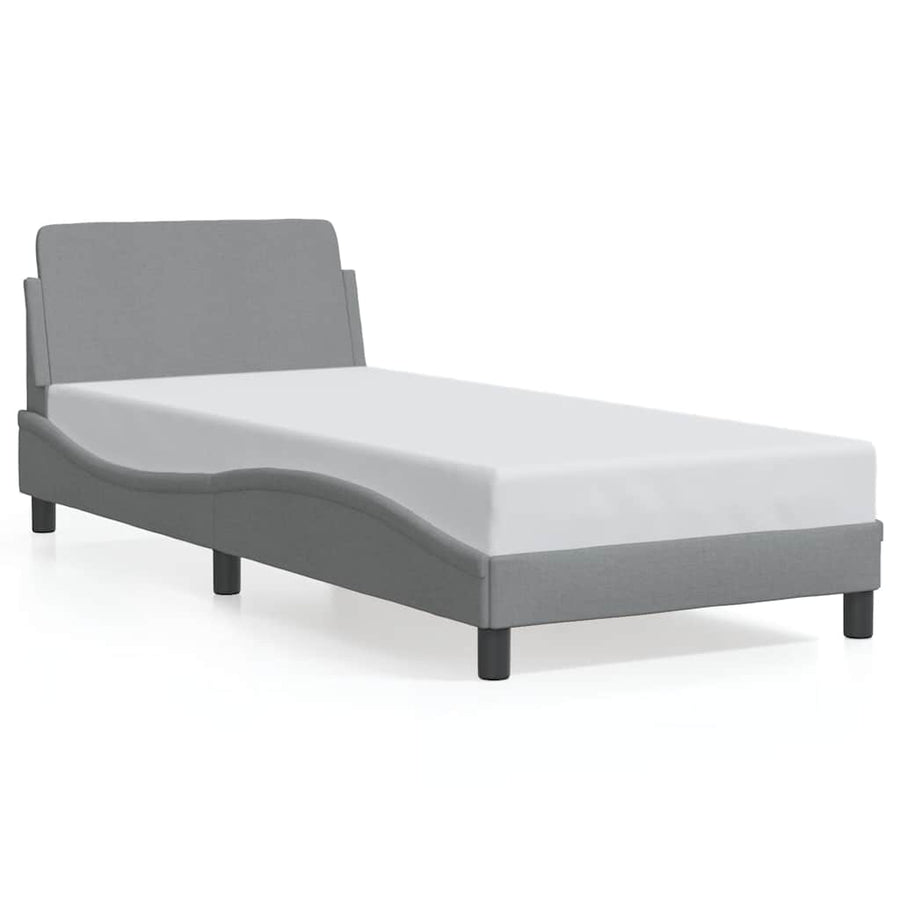 Bedframe Dover lichtgrijs 90x190 cm stof