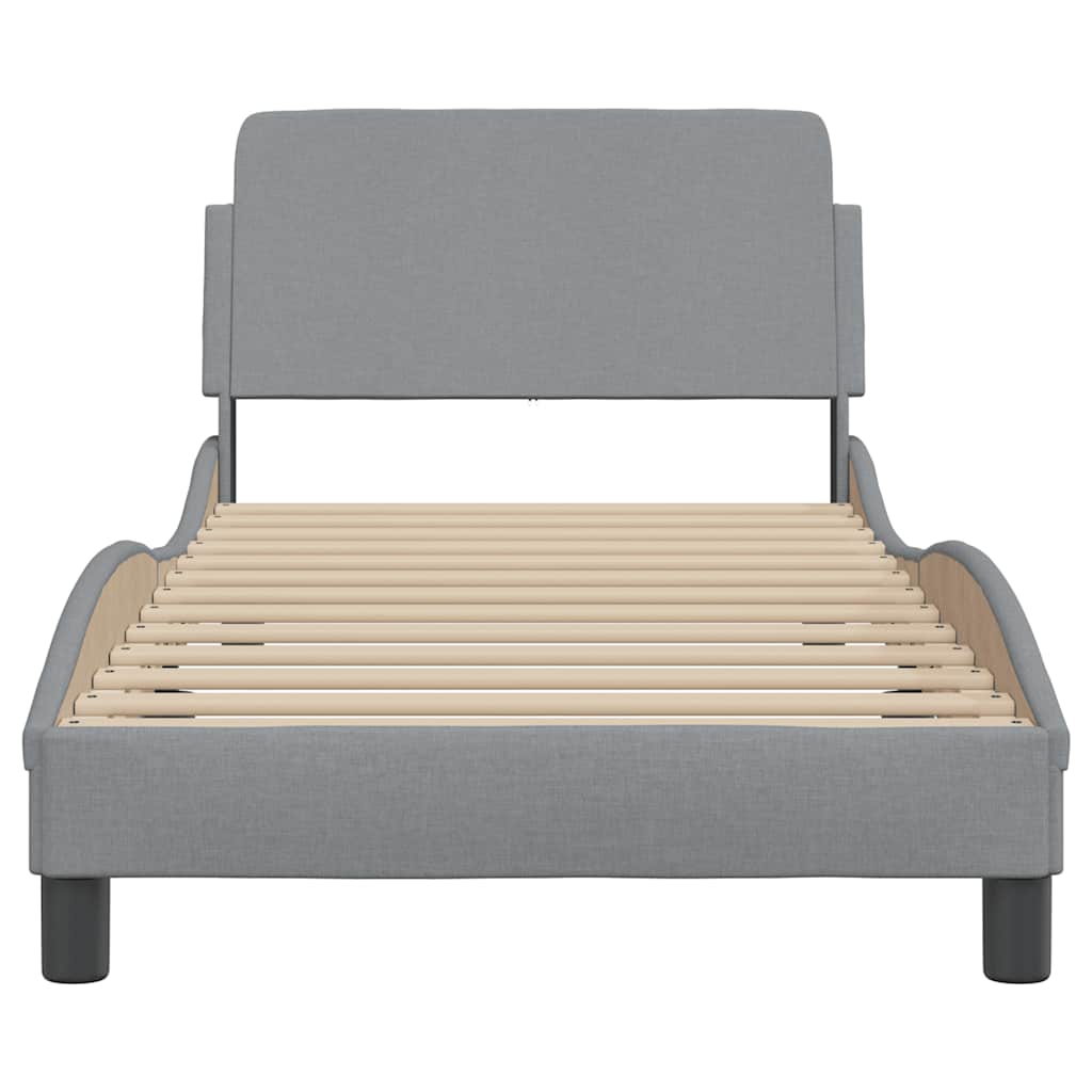 Bedframe Dover lichtgrijs 90x190 cm stof