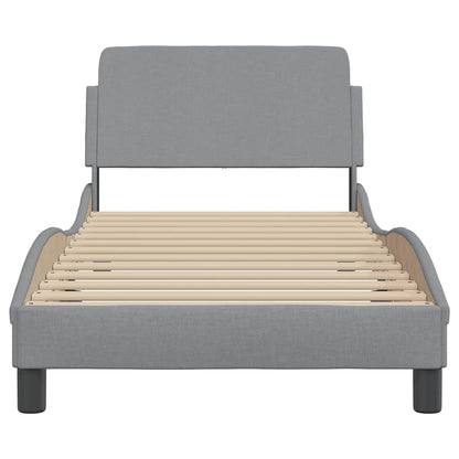 Bedframe Dover lichtgrijs 90x190 cm stof