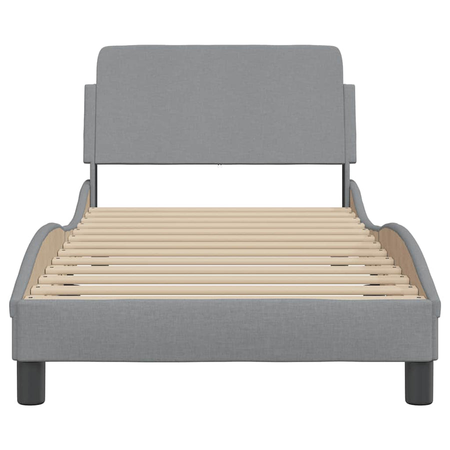 Bedframe Dover lichtgrijs 90x190 cm stof