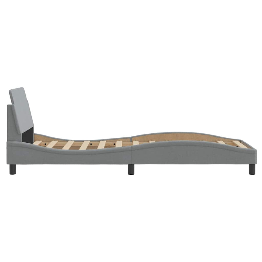 Bedframe Dover lichtgrijs 90x190 cm stof