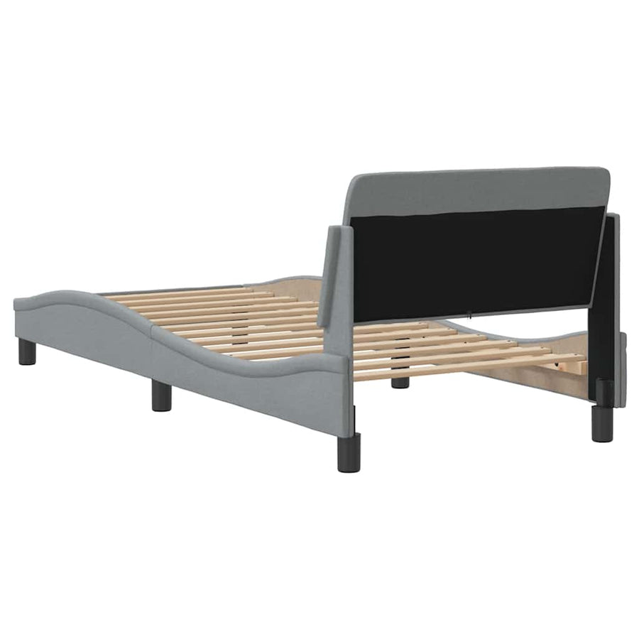 Bedframe Dover lichtgrijs 90x190 cm stof