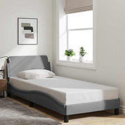 Bedframe 90x190 cm lichtgrijs stof