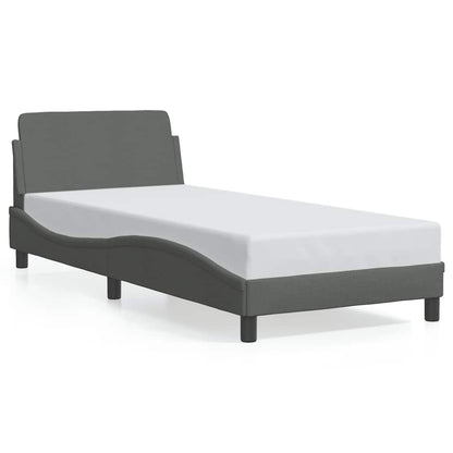 Bedframe Dover donkergrijs 90x190 cm stof