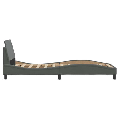 Bedframe Dover donkergrijs 90x190 cm stof