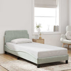 Bedframe 90x190 cm lichtgrijs fluweel