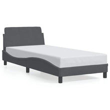 Bedframe Dover donkergrijs 90x190 cm fluweel