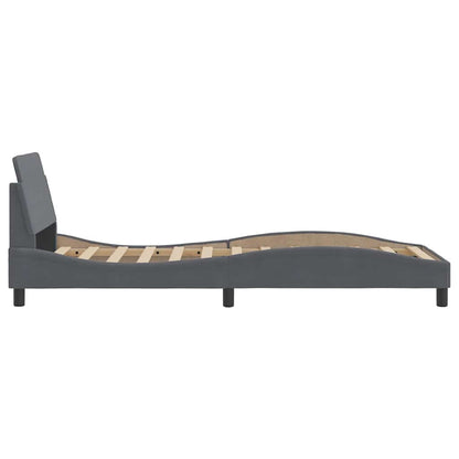 Bedframe Dover donkergrijs 90x190 cm fluweel