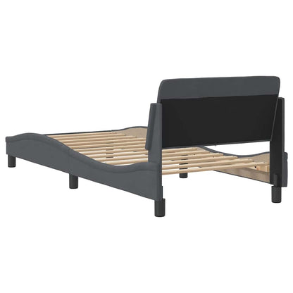 Bedframe Dover donkergrijs 90x190 cm fluweel