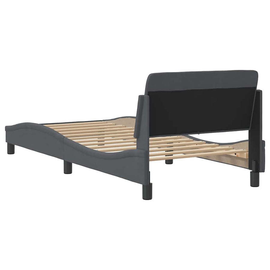 Bedframe Dover donkergrijs 90x190 cm fluweel