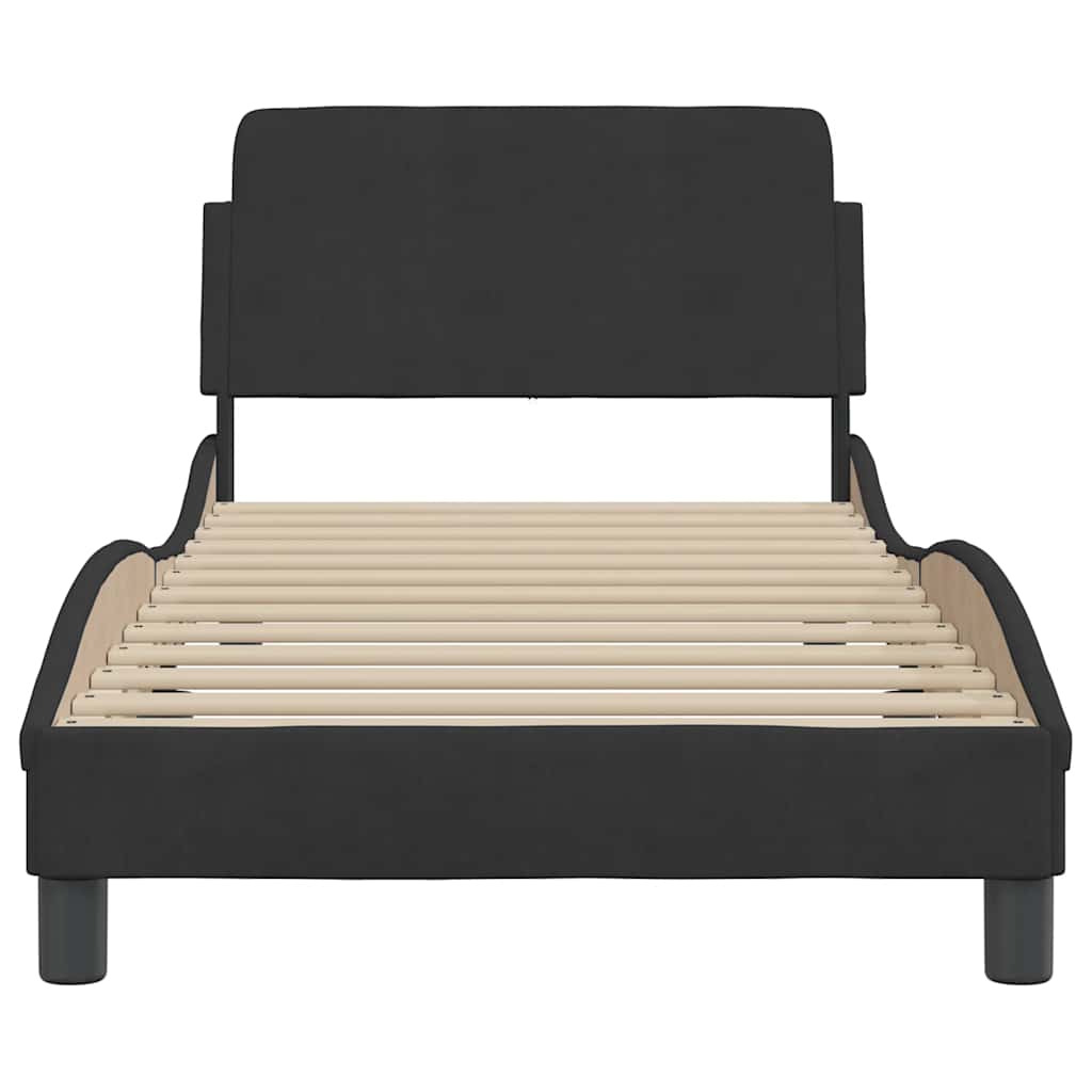 Bedframe Dover zwart 90x190 cm fluweel