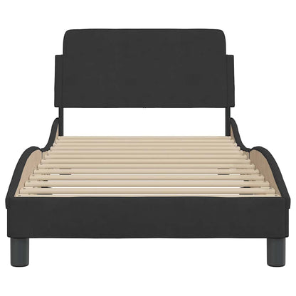 Bedframe Dover zwart 90x190 cm fluweel