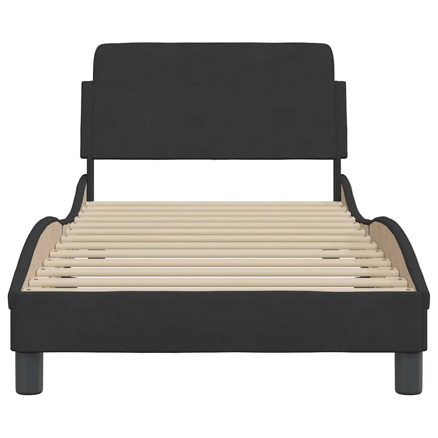 Bedframe Dover zwart 90x190 cm fluweel