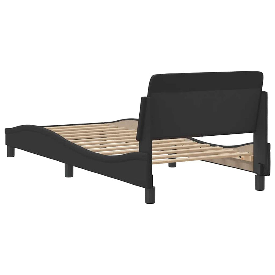 Bedframe Dover zwart 90x190 cm kunstleer