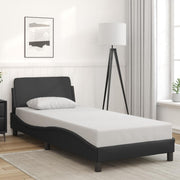 Bedframe 90x190 cm zwart kunstleer